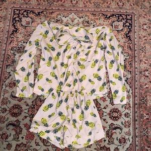 Medium pineapple sleepwear set